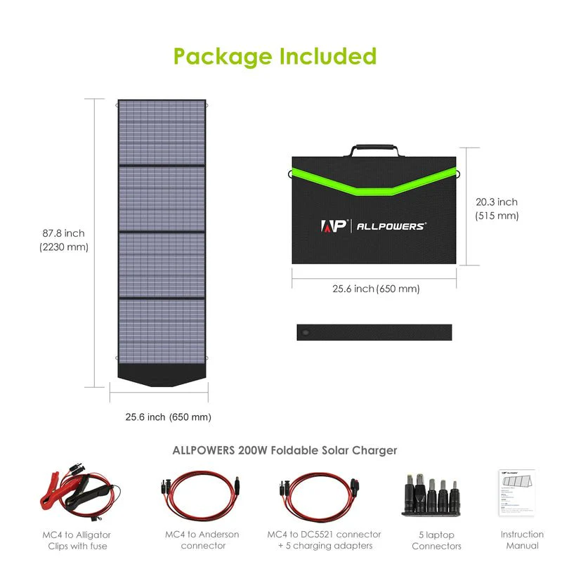 ALLPOWERS Generador Solar 1800W (R1500 + SP033 Panel Solar 200W) - Image 6