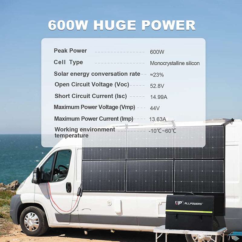 ALLPOWERS Generador Solar 1800W (R1500 + SP039 Panel Solar 600W ) - Image 5