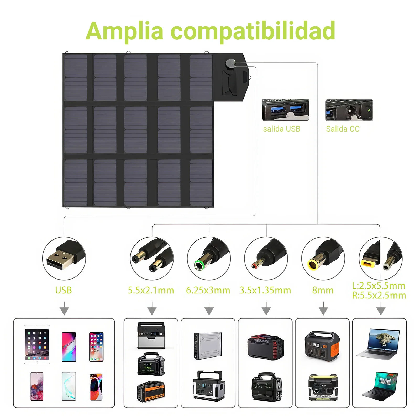 ALLPOWERS SP012 Placa Solar Portátil Plegable 100W - Image 4
